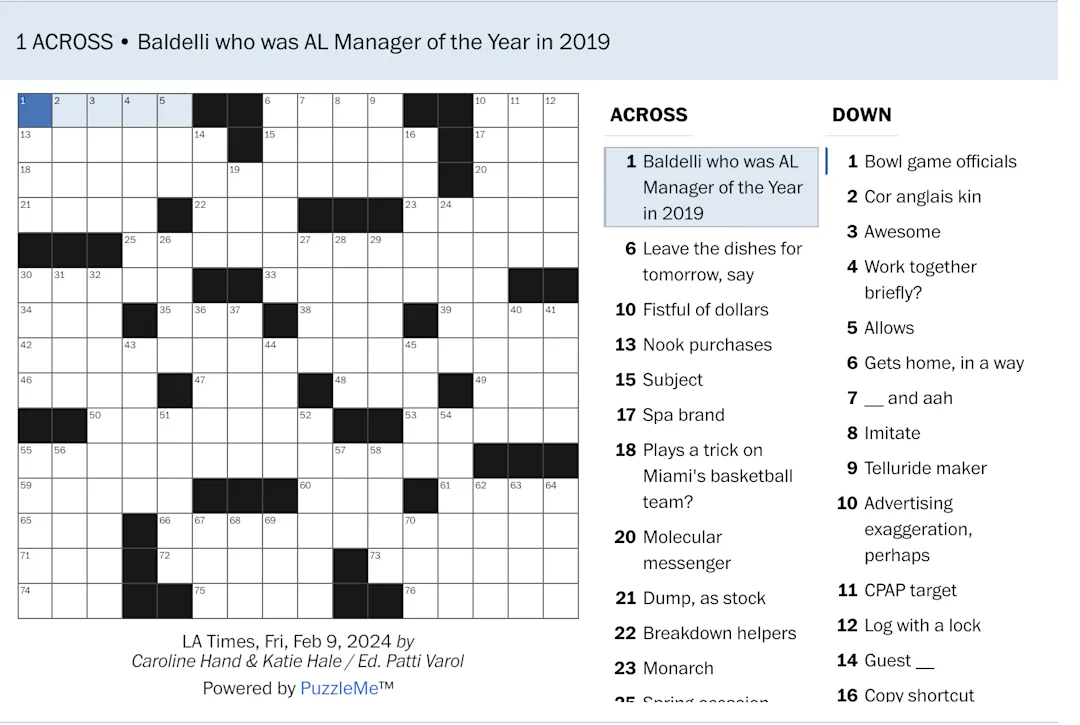 Crossword Puzzles